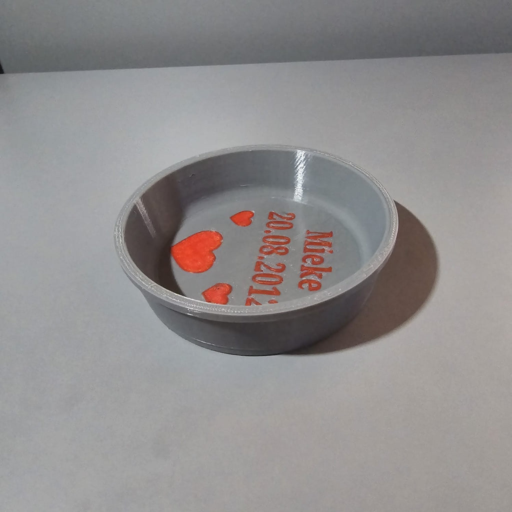 Personal. Katze & Kleintier Napf PETG 115mm Ø – 3D-gedruckt – Wunschname/Motiv – viele Farben – Futter/Wasser Schale