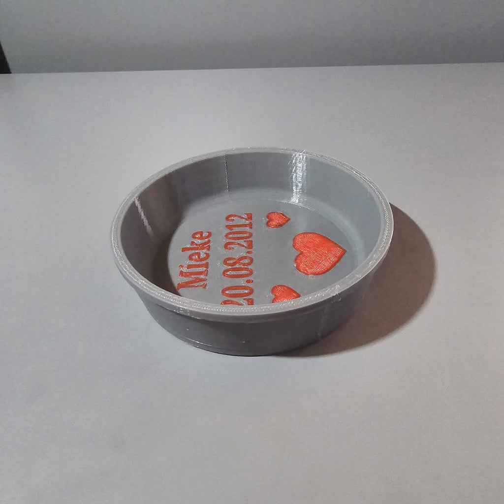 Personal. Katze & Kleintier Napf PETG 115mm Ø – 3D-gedruckt – Wunschname/Motiv – viele Farben – Futter/Wasser Schale