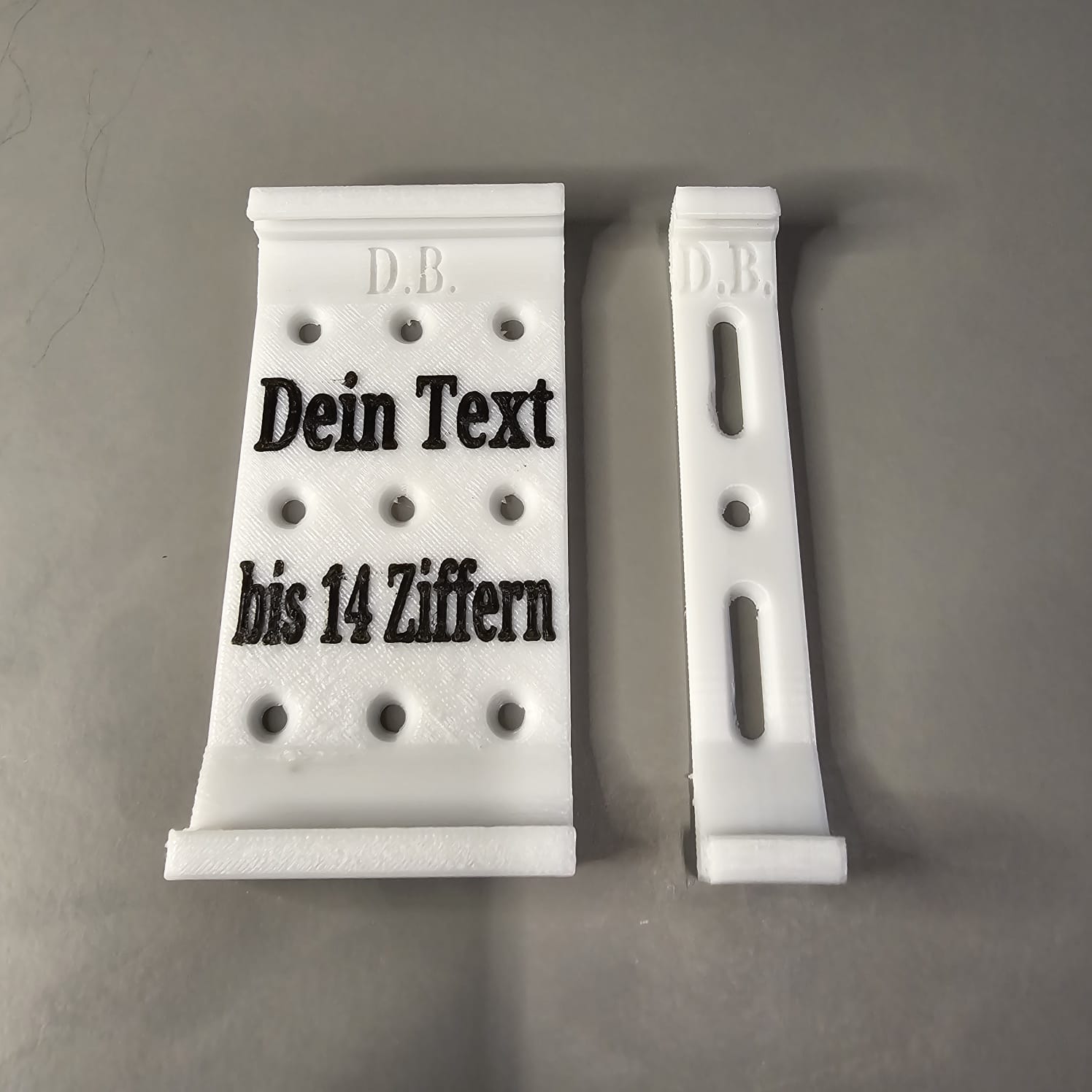 3D Kennzeichenhalter PETG – personalisierbar mit Wunschtext (bis 14 Zeichen) oder schlicht – wetterfest für Auto & Motorrad