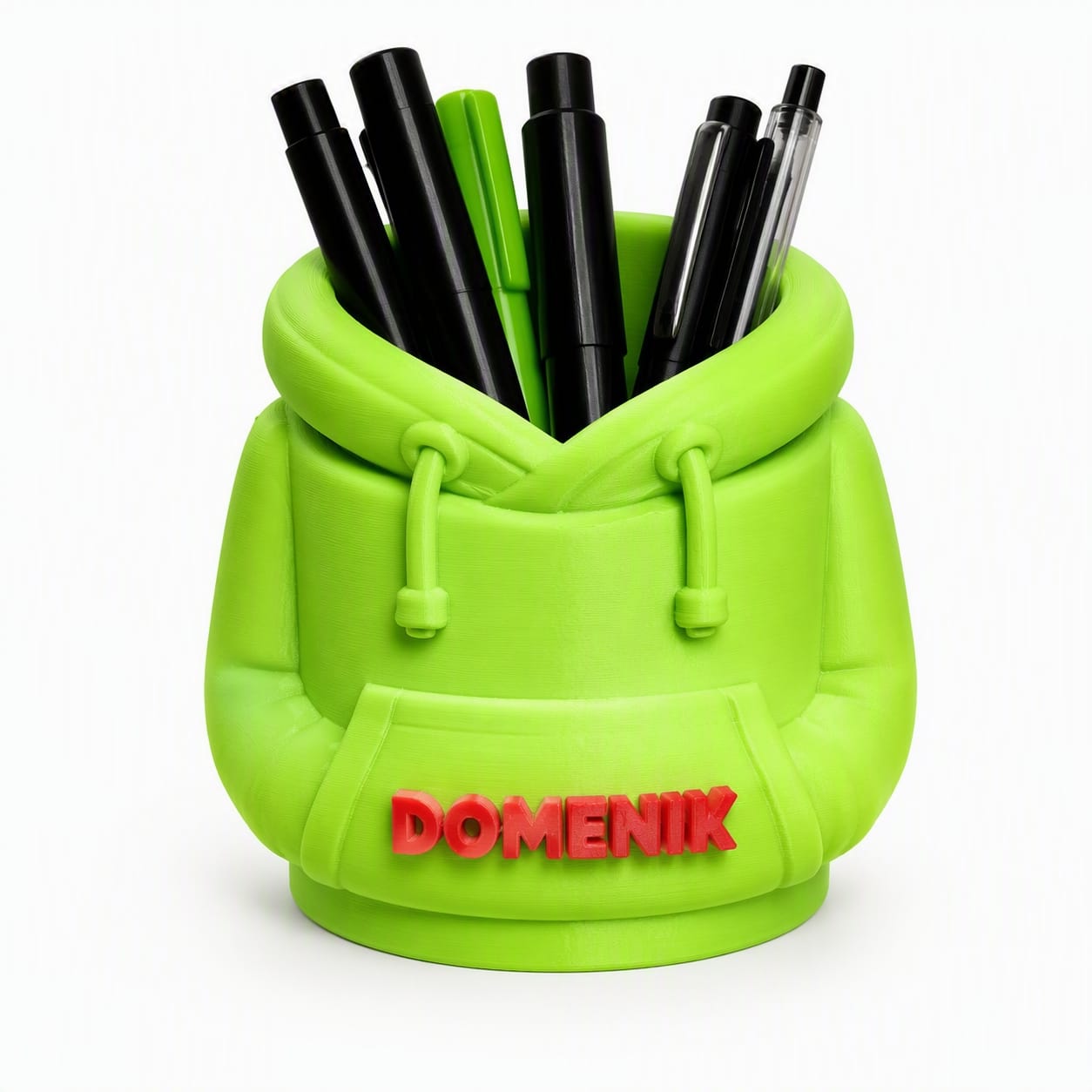 Personalisierter Hoodie Stiftehalter mit Namen – Geschenk für Schreibtisch, Büro & Schule