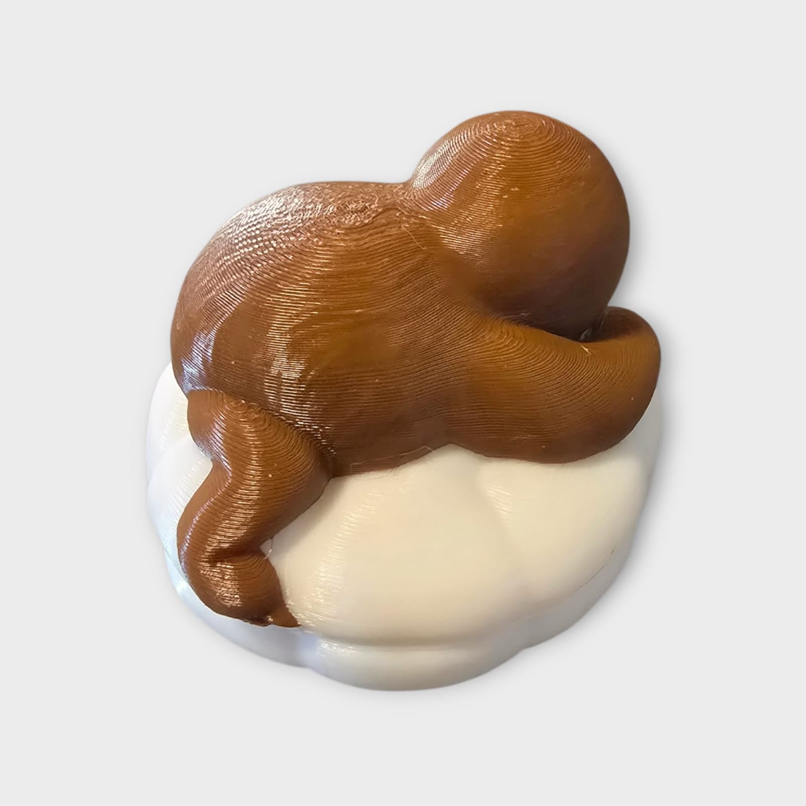 Schlafendes Faultier 3D Druck Figur aus PETG – 3 Größen wählbar, niedliche Tier-Deko für Zuhause & Büro, Geschenk für Faultier-Fans, Kawaii