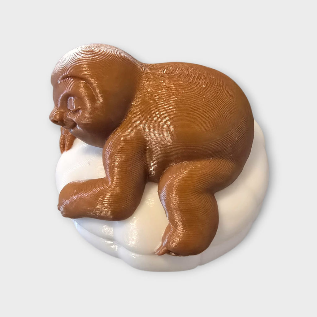 Schlafendes Faultier 3D Druck Figur aus PETG – 3 Größen wählbar, niedliche Tier-Deko für Zuhause & Büro, Geschenk für Faultier-Fans, Kawaii