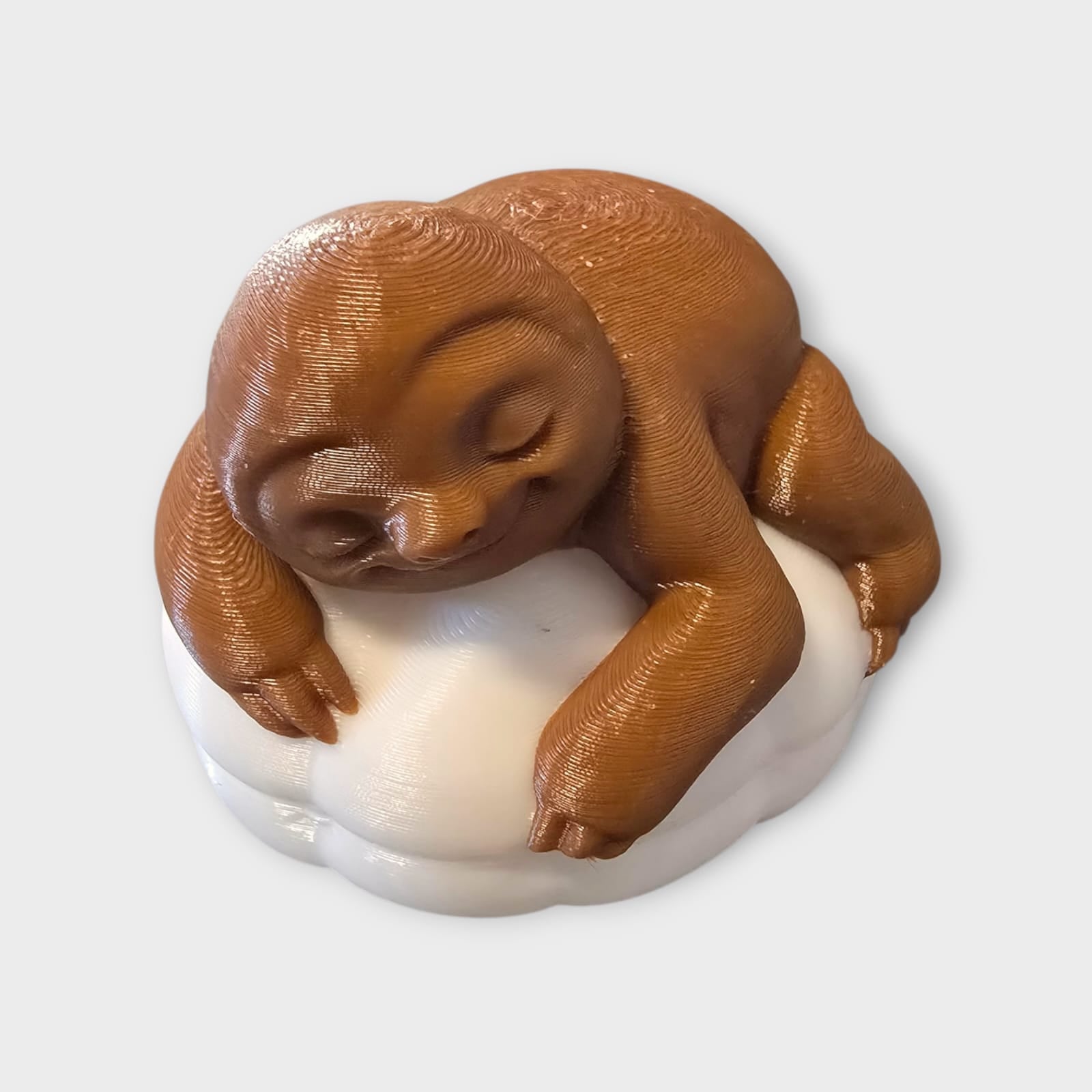 Schlafendes Faultier 3D Druck Figur aus PETG – 3 Größen wählbar, niedliche Tier-Deko für Zuhause & Büro, Geschenk für Faultier-Fans, Kawaii