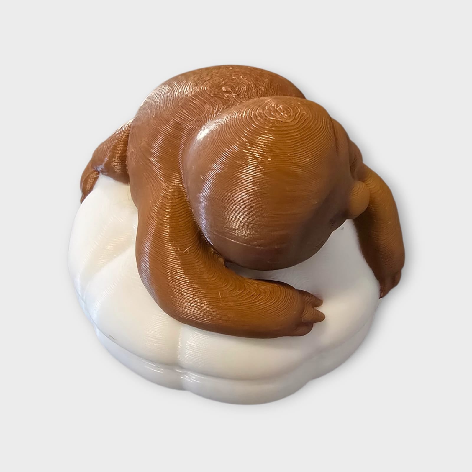 Schlafendes Faultier 3D Druck Figur aus PETG – 3 Größen wählbar, niedliche Tier-Deko für Zuhause & Büro, Geschenk für Faultier-Fans, Kawaii