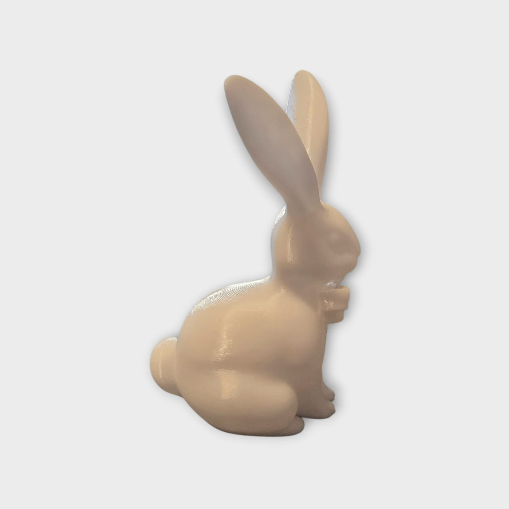 3D‑gedruckter Osterhase aus PETG – Dekofigur in Wunschfarbe oder handbemalt – 6,8 x 9,1 x 13,8 cm