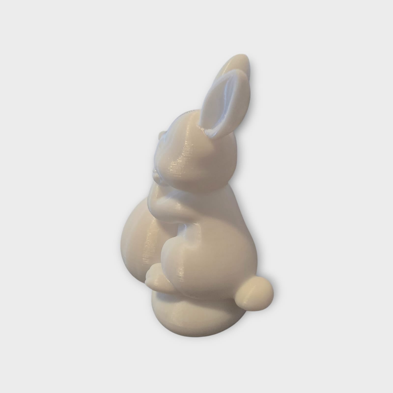 PETG Osterhase mit Ei – 10 cm Dekofigur für Ostern & Frühling  Moderne Tischdeko, langlebige Osterfigur