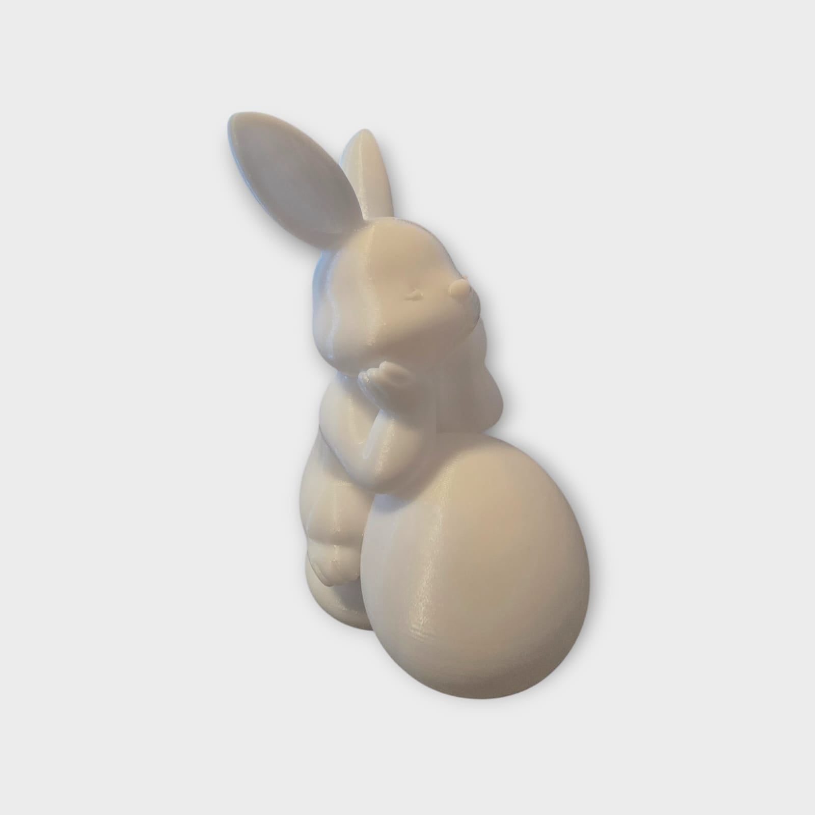 PETG Osterhase mit Ei – 10 cm Dekofigur für Ostern & Frühling  Moderne Tischdeko, langlebige Osterfigur