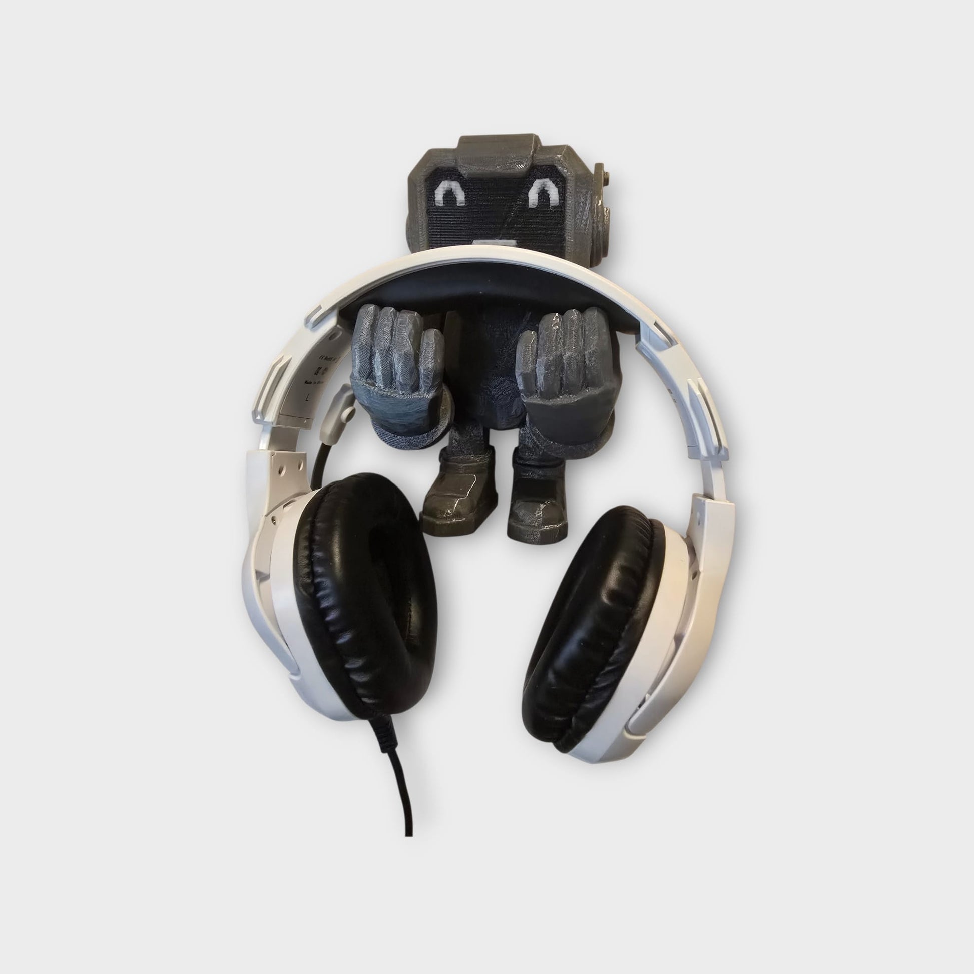 Roboter Kopfhörerhalterung für die Wand – Stabiles PETG Gaming Headset Halter Design – Einzigartiges Gamer Setup Zubehör & Deko