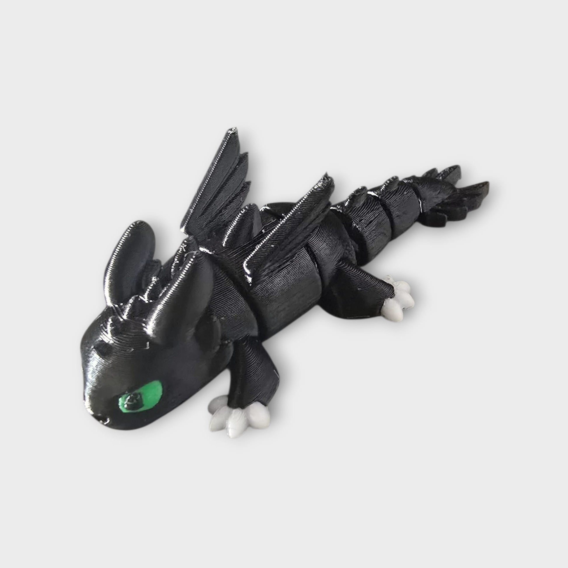 Flexibler Toothless/Ohnezahn Drache aus PETG – Artikulierter 3D‑Druck mit beweglichen Segmenten für Fans & Sammler