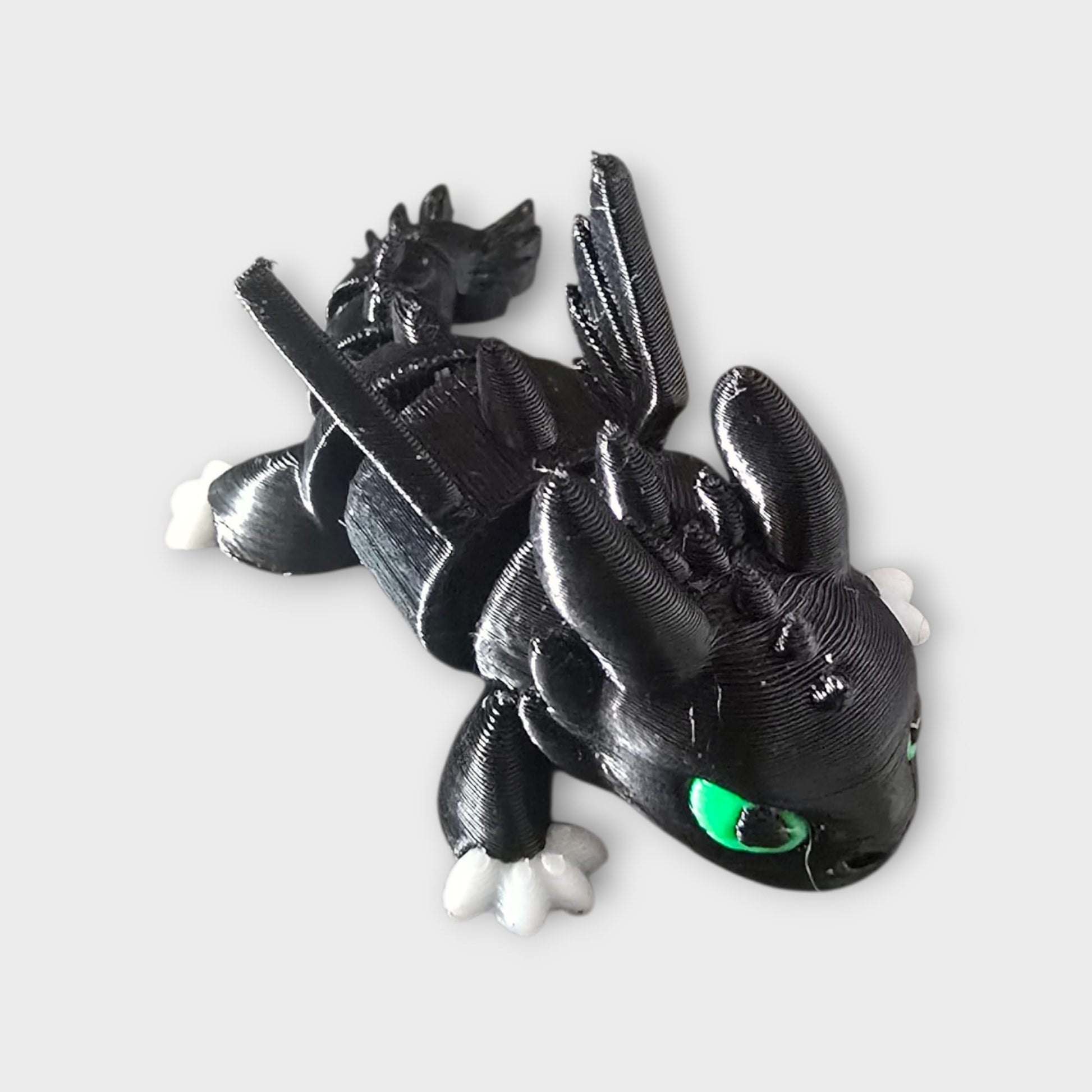 Flexibler Toothless/Ohnezahn Drache aus PETG – Artikulierter 3D‑Druck mit beweglichen Segmenten für Fans & Sammler