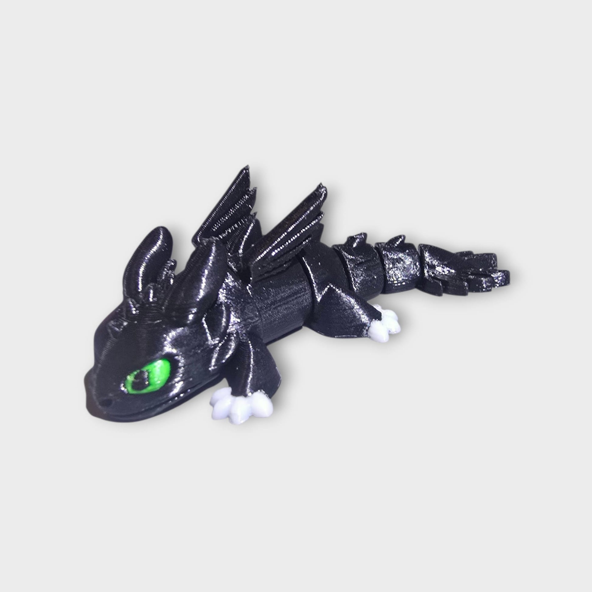 Flexibler Toothless/Ohnezahn Drache aus PETG – Artikulierter 3D‑Druck mit beweglichen Segmenten für Fans & Sammler