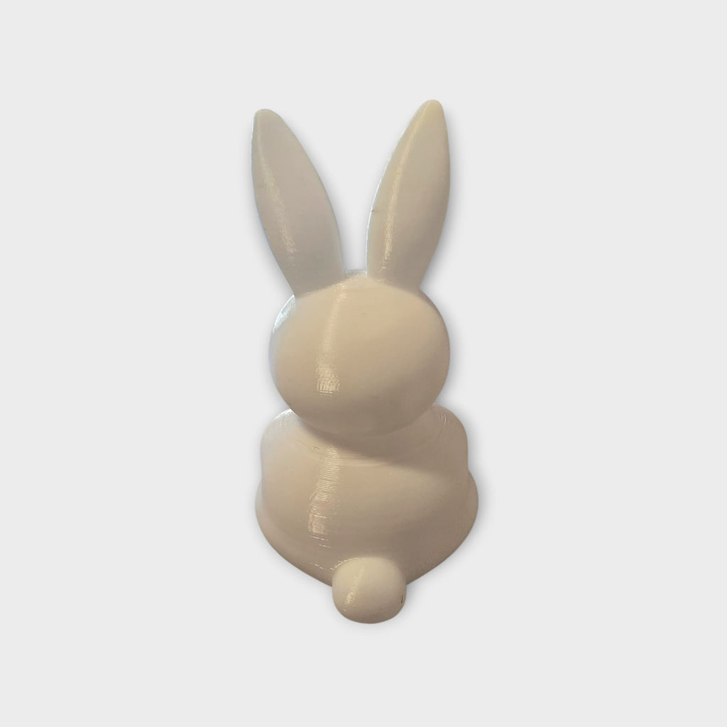 3D gedruckter Hase mit Herz aus PETG – Liebevolle Dekofigur • Geschenk für Valentinstag & Geburtstag • Weißer Bunny mit rotem Herz