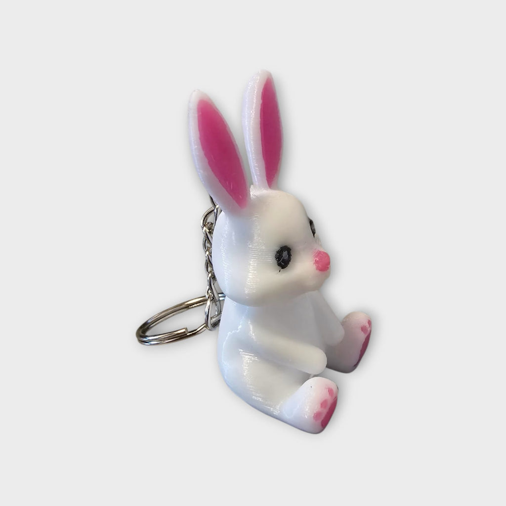 Süßer Hasen Schlüsselanhänger aus PETG – Bunny Keychain als Geschenk  1er, 2er & 4er Set