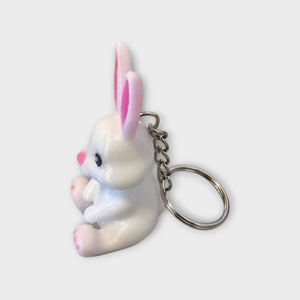 Süßer Hasen Schlüsselanhänger aus PETG – Bunny Keychain als Geschenk  1er, 2er & 4er Set