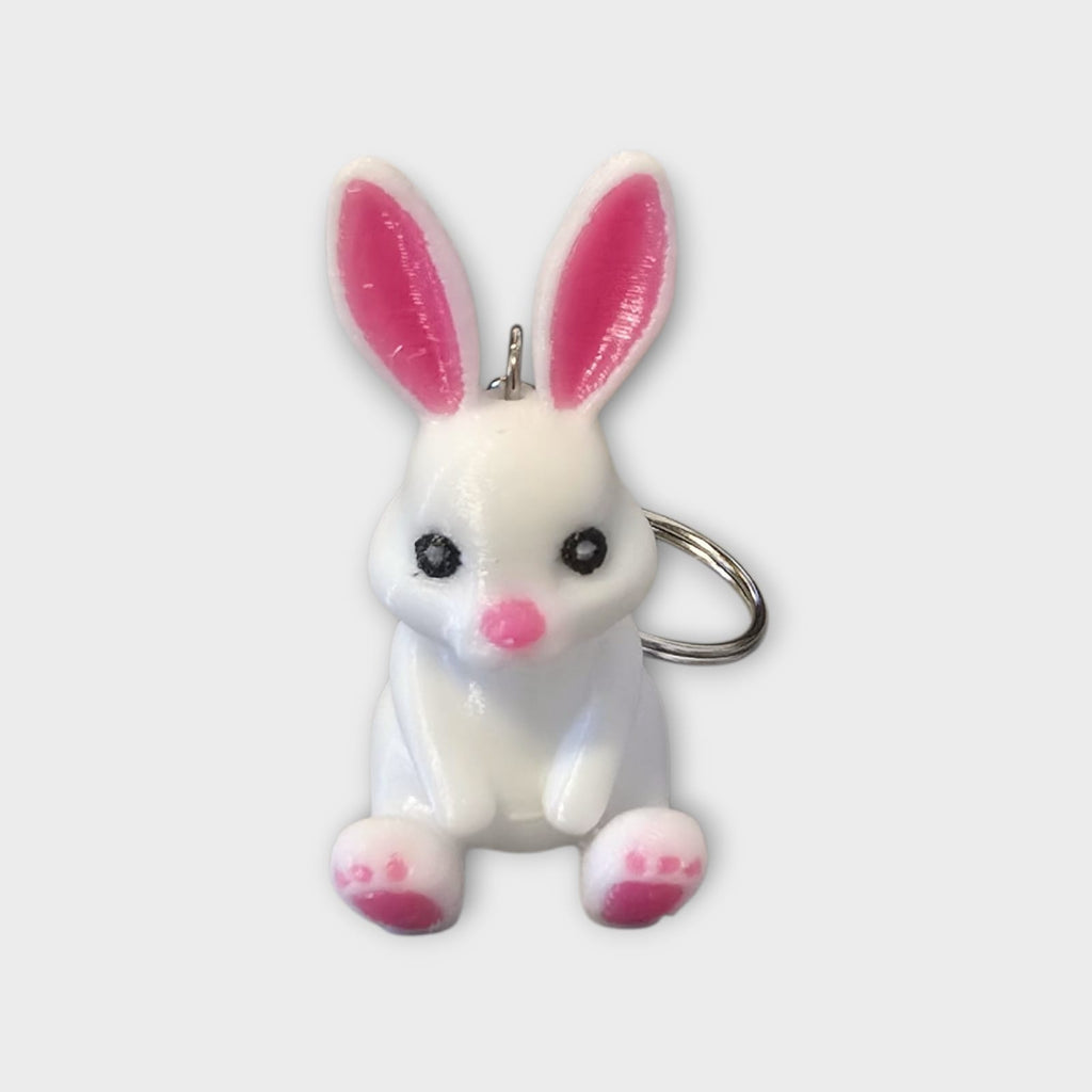 Süßer Hasen Schlüsselanhänger aus PETG – Bunny Keychain als Geschenk  1er, 2er & 4er Set